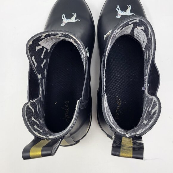 Joules Wellibob Dogs Rain Boots Women's Size‎ 11 Black - Picture 2 of 9